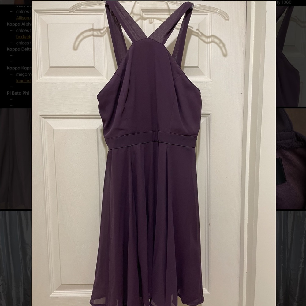 Lulus Purple Mini Halter Top Dress